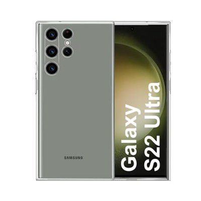 CEDO Samsung Galaxy S22 Ultra Clear Case | Soft Flexible Slim-Fit | Full Body 360 Protection Shock Proof TPU Back Cover (Transparent)