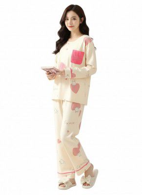 Celary Korean Style Women’s Night Suit|| Cute Printed Pajama Set