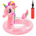 CELEORIS Kids Swimming Tube, Anti-flip Inflatable Float Ring with Manual Pump, Swimming Pool Accessories...