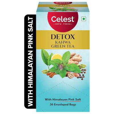 Celest Detox Kahwa Green Tea, 36 Tea Bags | Kahwa Detox Tea | Kahwa Green Tea