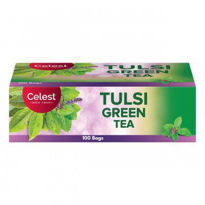 Celest Tulsi Green Tea - 100 Bags | Indian Tulsi Green Tea Bags