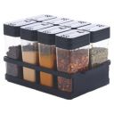 Celestick 8 Pcs Sets Airtight Masala Plastic, Black...