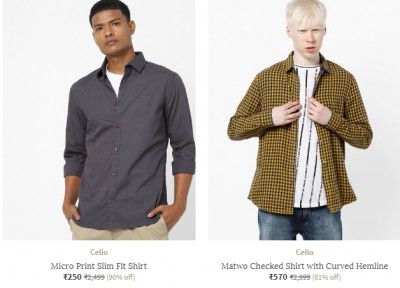 Celio Mens Clothing Up to 83% Off