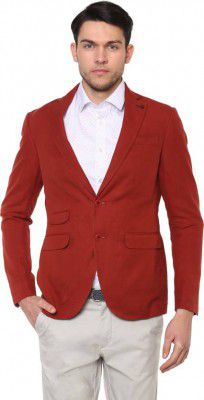 Celio  Solid Single Breasted Casual Men Full Sleeve Blaze