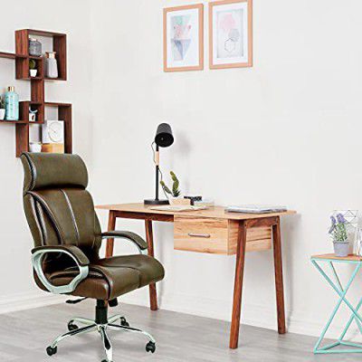 CELLBELL C54 Ergonomic High Back Boss Chair Leather Office Chair Executive Revolving Chair [Brown]