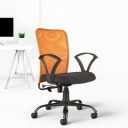 CELLBELL C83 Ergonomic Mesh Mid Back Office Chair for Home & Office (Orange)