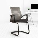 CELLBELL Desire C104 Mesh Mid-Back Ergonomic Office Visitor Chair/Study Chair Computer Chair for Work from Home Metal Base [Grey]...
