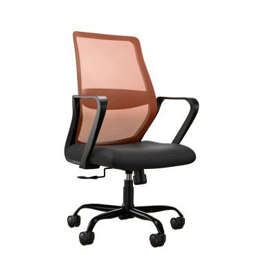 CELLBELL Desire Pro Mid Back Mesh Office Chair with Revolving Seat (Orange)