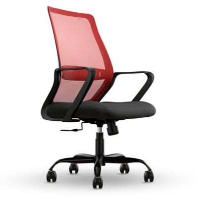 CELLBELL Desire Pro Mid Back Mesh Office Chair with Revolving Seat, Stylisk Backrest, Lumbar Support, Metal Base
