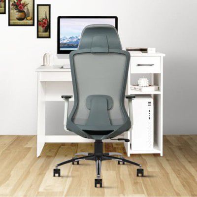 CELLBELL Ergoglide Office Chair High Back Mesh Ergonomic Backrest Design (Grey)