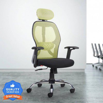 CELLBELL Taurus C100 Lite High Back Comfortable Mesh Office Arm Chair (Green, Optional Installation Available)