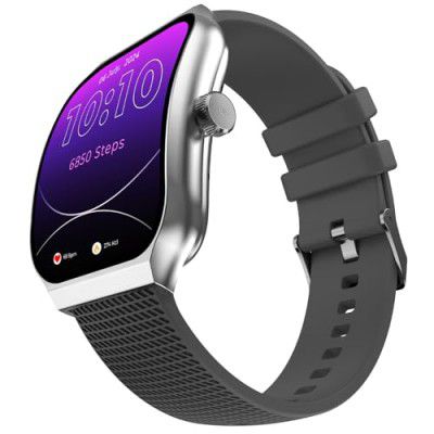 CELLECOR E3 Rise 2.01" HD Curved Display Smart Watch, (Silver-Grey)