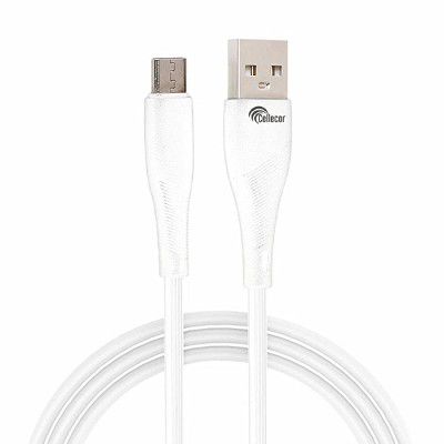 Cellecor Super durable tangle free USB Data cable (MICRO, 2.4A, WHITE)