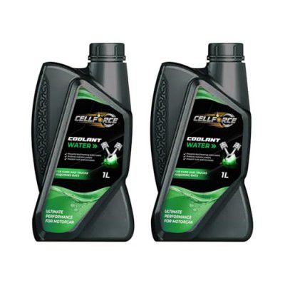 CellForce UltraShield Radiator Coolant Water, 1 Litre, Advanced Anti-Freeze & Anti-Boil, Ultimate Engine Protection, Blue, Ideal for Cars, Bikes & Trucks (Pack of 2)
