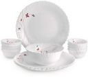 Cello Pack of 13 Opalware Dazzle Lush Fiesta Dinner Set, 13 PC Dinner Set (Microwave Safe)...