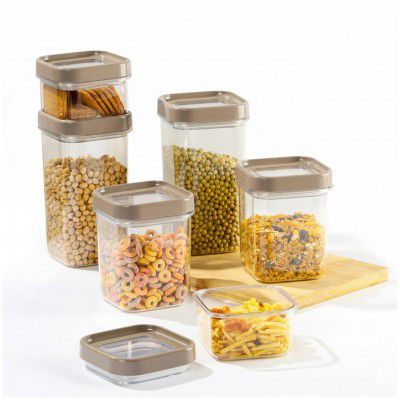 CELLO Airlock Kitchen Storage Canister Box Set of 6 Pcs (2x450ml, 2x900ml, 2x1350ml) 