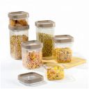 CELLO Airlock Kitchen Storage Canister Box Set of 6 Pcs (2x450ml, 2x900ml, 2x1350ml) ...