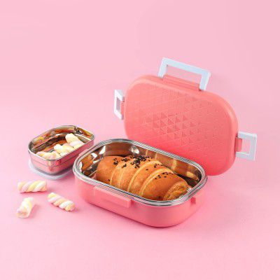 Cello Altro NEO Lunch Box - 2 Pieces, Neo Pink