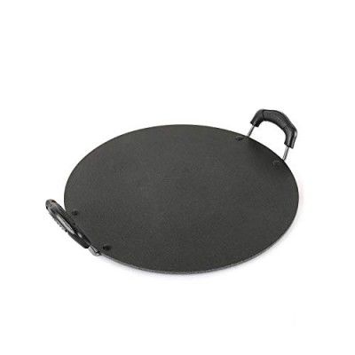 Cello Aluminium Non-Stick Patri Tawa Round, 30cm, Black and Grey | Induction base Flat Tawa