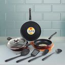 CELLO Aluminium Prima Pro Non-Stick Cookware Set, 7 Pieces, Cherry...