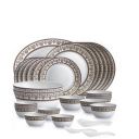 Cello Amitabh Bachchan Opalware Solitaire Series Blu Dinner Set, 33 Units | Opal Glass Dinner Set for 6 | Crockery Set for Festive Ocassions, Parties | White Plate and Bowl Set...