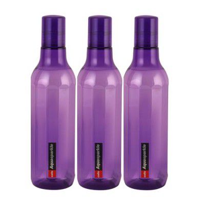 CELLO Aqua Sparkle Bottle Set of 3, 1000ml, Purple