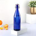 CELLO Aquaria Glass Water Bottle | Freezer Safe & Leakproof Flip Cap | Stylish & Unique Design | Durable & Scratch Proof | 1000ml, Navy Blue...