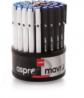 cello Aspro Mavro Ball Pen (Pack of 50)