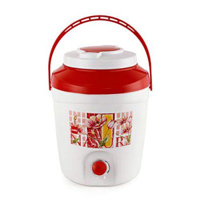 Cello Atlas Insulated Water Jug | Inner Stainless Steel Jug | Hot & Cold | Easy to Carry | 20 litres, Red