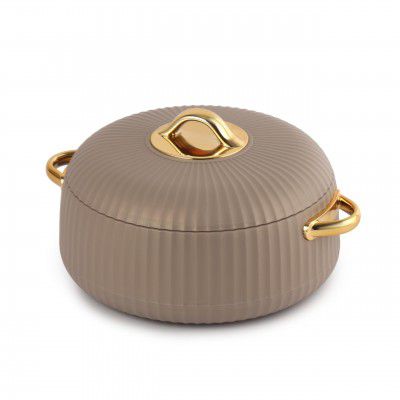 CELLO Aurum Luxury Inner Stainless Steel Insulated Hot-Pot 1250ml, Brown
