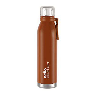 Cello Bentley Stainless Steel Flask - 800ml, Orange | 24 Hours Hot and Cold Thermoflask
