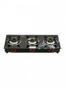 Cello Black Glass Top 3 Burner Manual Gas Stove...