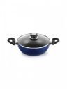 Cello Blue Aluminium Non Stick Kadhai with Glass Lid 2L...