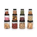 CELLO Checkers Pet Plastic Airtight Canister Set | 300ml x 4, 650ml x 4, 1200 x 4, Set of 12...