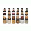 Cello Checkers PET Plastic Canister Small Set 24-Pieces,(300mlx6+650mlx6+1200mlx6+2000mlx6),Clear...