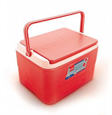 Cello Chiller Ice Box | Standard Size for Travel Party Bar Ice Cubes | Cold Drinks | Medical Purpose | 3 Litre, Red