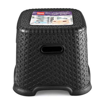 Cello Classic Perfect Posture Plastic Stool, Small, Black