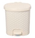CELLO Classic Plastic Pedal Bin 2, 12 Liters, Ivory...