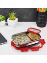 Cello Click It Set of 1 Red Stainless Steel Lunch Box...