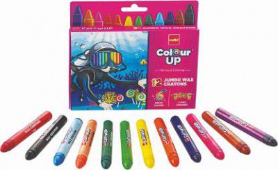 cello ColourUp Jumbo Wax Crayon 12 Shades (Multicolor)