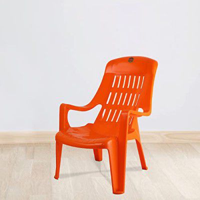 Cello Comfy Comfortable Kids Chair with Backrest for Study Chair|Play|Dining Room|Bedroom|Kids Room|Living Room|Indoor-Outdoor|Dust Free|100% Polypropylene Stackable Chairs, Orange