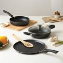 Cello Crown Induction Base Cookware Set Spatter & Bakelite Handles...