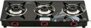 CELLO Crowne 3 Burner Black Auto Ignition LPG Glass Top Gas Stove...