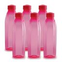 CELLO Crystal Water Bottles Set of 6, 1000 ml Each, Pink...
