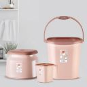 Cello Cubic Bathroom Set | Sturdy and Durable | Cubic Set (Bucket 18 L + Stool + Mug 1.5 L) | Set of 3...