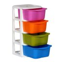 Cello Cuboid Storage Unit with 4 Drawers (White)...