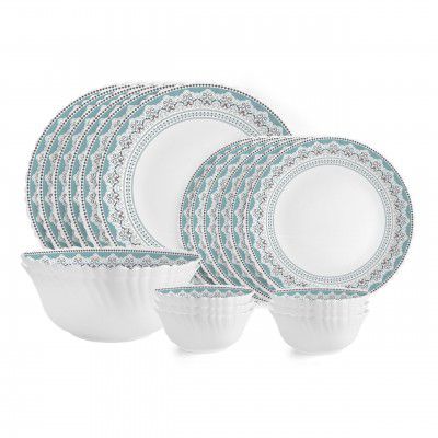 Cello Dazzle Series Celeste Opalware Dinner Set | 20Pcs