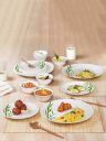 Cello Dazzle Set of 19 Microwave and Dishwasher Safe Bamboo Grove Opalware Dinner Set...