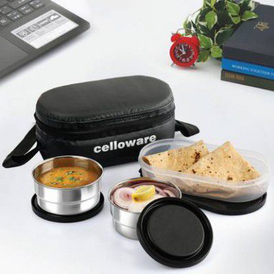 cello Double treat Lunch Box - 3 container Lunch Box  (300 ml)