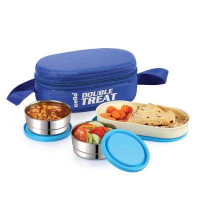 CELLO Double Treat Set of 3 Pcs Lunch Box
